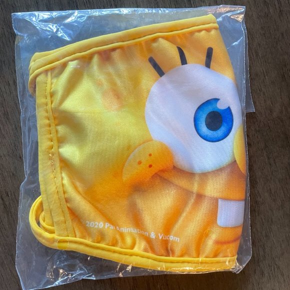 Sponge Bob Square Pants Fabric Mask - Picture 2 of 6